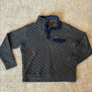 Patagonia Quilted Pullover in Dark Gray
